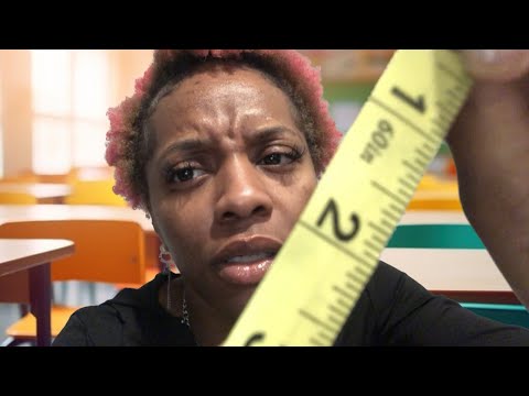 ASMR Girl in the Back of the Class Measures You (whispering, typing)