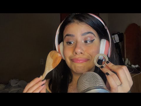 ASMR| FITA NO MICROFONE + COLHER DE MADEIRA    #asmr #asmrsonsdeboca #relaxing