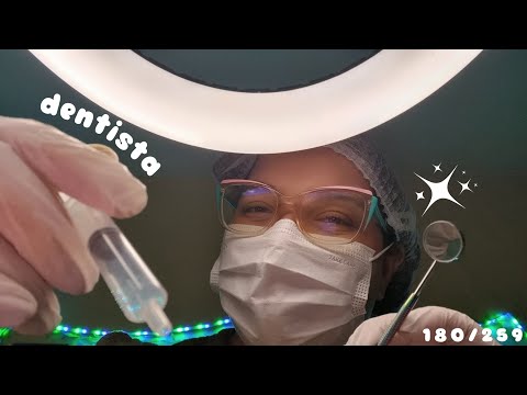 ASMR DENTISTA FAZENDO SEU CLAREAMENTO 🦷✨