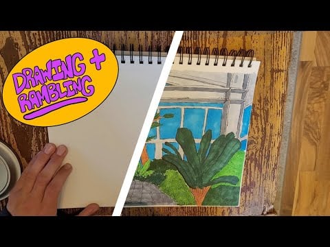 ASMR Soft Spoken Drawing, Coloring and Rambling to help you Sleep/Study/Relax!✏️🖍