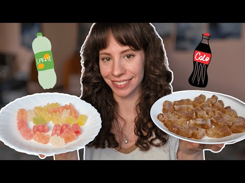 ASMR | Trying Frozen Sprite Gummy Bears (and Colas)🥤