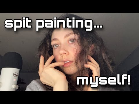 asmr Spit Painting Myself! | Spit Painting ASMR (new trigger)