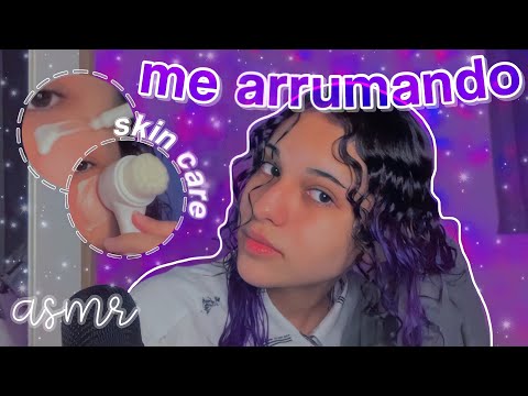 asmr | me arrumando e conversando com vocês 🤍 – skin care, finalização e maquiagem