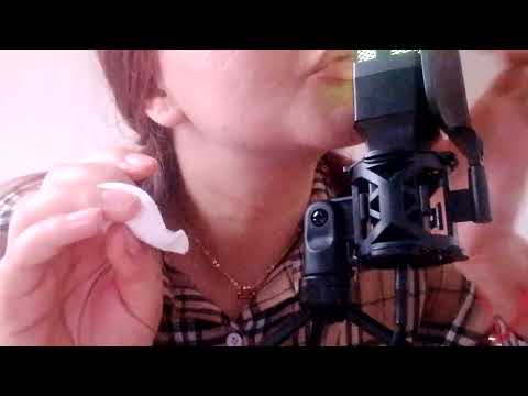 Asmr spit painting with a new microphone