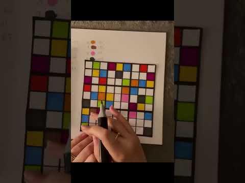 Markers colored Sudoku - #asmr #whispers #puzzle #satisfying #asmrvideo #asmrsounds