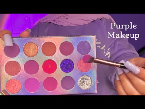 ASMR - Purple Makeup on you 💜💟 (No Talking)