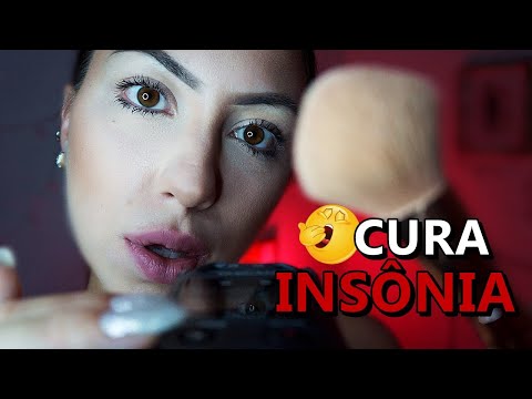 ASMR: ADEUS INSÔNIA | SUSSURROS + MOUTH SOUNDS + CAMERA BRUSHING 🎧