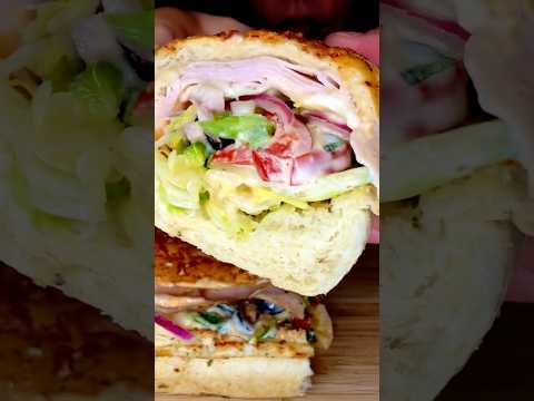 SUBWAY TURKEY FOOTLONG #asmr #subway #sandwich #food #mukbang