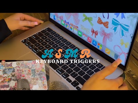 ASMR calming keyboard triggers *tapping*scratching*