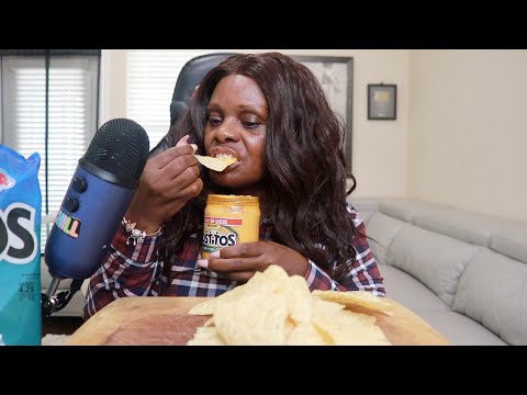 Jalapeño Salsa Queso Tostitos ASMR Eating Sounds