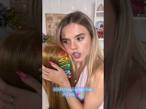#asmr Hair Clipping In Class 🩷✏️ #asmrcommunity #asmrvideos #asmrsounds #tingles #relax