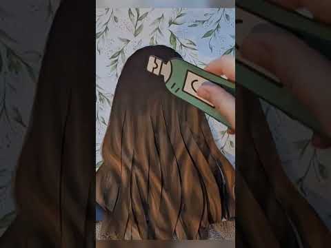 paper hair salon ASMR in 60s. watch full version on my channel 😍 #asmr #satisfying #hair #crinkle