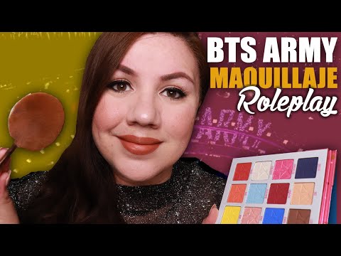 ASMR Español Maquillaje Para tu Concierto de BTS Roleplay / Murmullo Latino / Doing Your Makeup RP