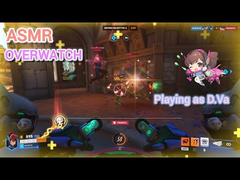 [ASMR Overwatch 2] Playing as D.Va! ♡ keyboard & whispering~