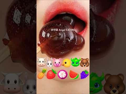 @AngelEATING777 asmr FRUIT & ANIMAL JELLY EMOJI FOOD 과일 동물 젤리 이모지 먹방 eating sounds