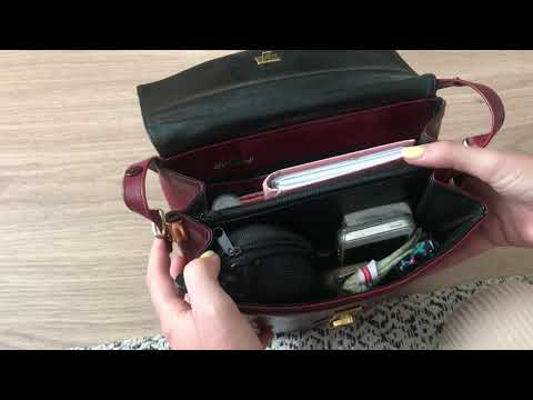 ASMR ✨ - What’s in my leather bag ? | no tapping and talking
