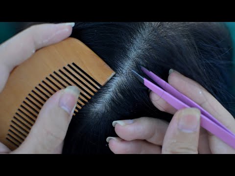 ASMR Scalp Scratching / Scalp Check / Big Flakes / Tweezers / No Talking For Sleep / Zoom x2