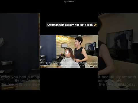Hair salon ASMR visual and hearing activation #Magic straight, break the strong curly chain to make