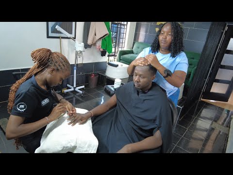 ASMR Barbershop Pampering Session | Deep Relaxation with Synchronized 4-Hand Massage