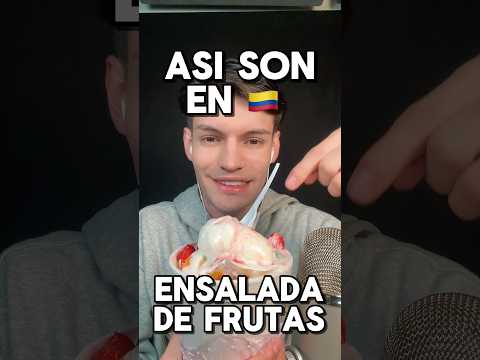 ASÍ SON LAS ENSALADAS DE FRUTAS EN COLOMBIA #asmr #shorts #asmrvideo #eating #asmreating