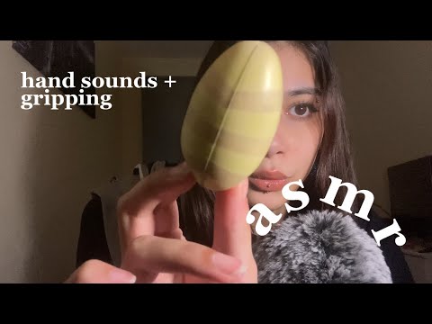 ASMR | hand sounds, sticky sounds (gripping) + more! (fast + aggressive)