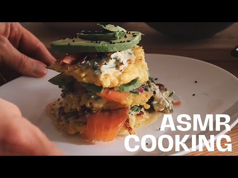 ASMR Cooking | Brunch gourmet relaxant (galettes, saumon, avocat) 🥔🥑🐟