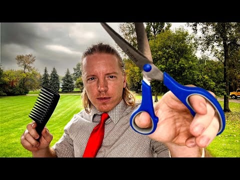 ASMR | Most Realistic Barbershop Haircut Ever in the Rain