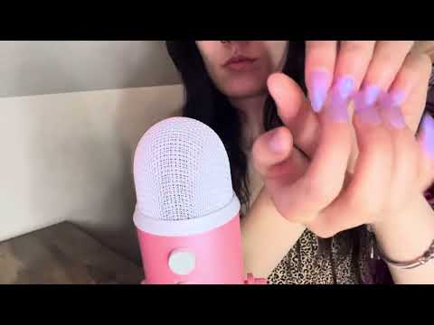 asmr mic scratching and nail tapping ☽