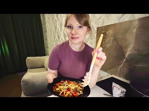 АСМР Готовим Лапшу по-азиатски🍜ASMR Cooking🥡