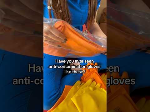 Anti contamination gloves . Do you know what these gloves are used for? #nurse #ppe #gloves