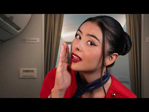 Azafata tierna y un poco coqueta te consiente en el aire | ASMR Roleplay
