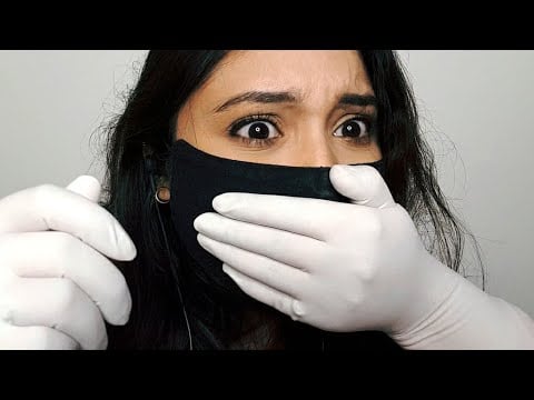 ASMR | Covering Mouth👄 With Gloved Hand🧤 | Inaudible Whispering, Hand Movements | THE VJ ASMR