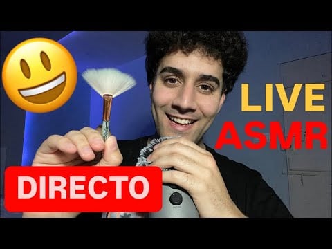 ASMR en directo || mouth sounds, agua, maquillaje, tapping, inaudible…