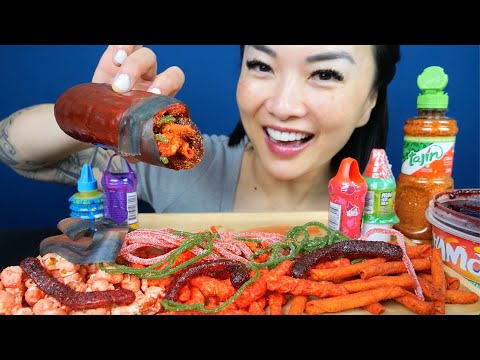 TikTok VIRAL FOODS *CHAMOY PICKLE (ASMR EATING SOUNDS) LIGHT WHISPERS | SAS-ASMR