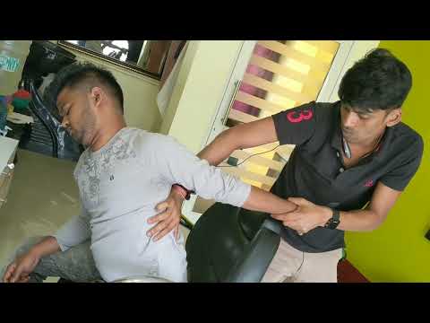 New Indian barber Head and upper body massage for Relaxation ASMR