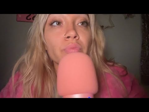 ASMR unintelligible whispering🎙️ (up close, mouth sounds)  