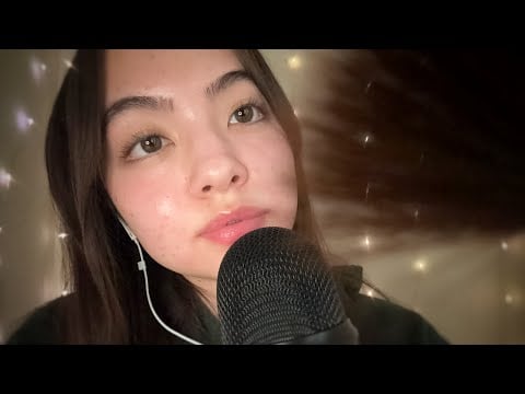 ASMR ~ Inaudible Whispering + Mic Brushing  