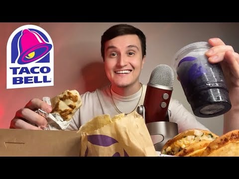 ASMR | NEW TACO BELL MENU ITEMS 🌮🔔 (Mukbang)
