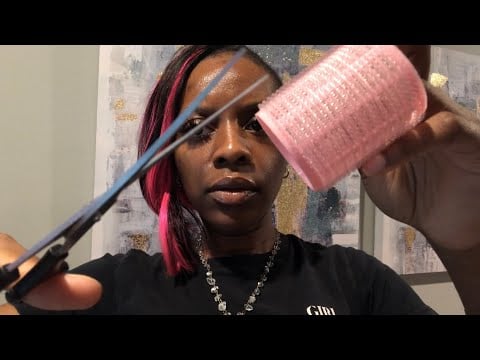 ASMR 💆🏽‍♀️ Relaxing Fresh Haircut + Velcro Rollers Roleplay
