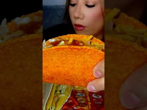 CRUNCHY NACHO CHEESE TACOS  👆Click Link Above For FULL VIDEO👆#asmr #shorts #tacobell
