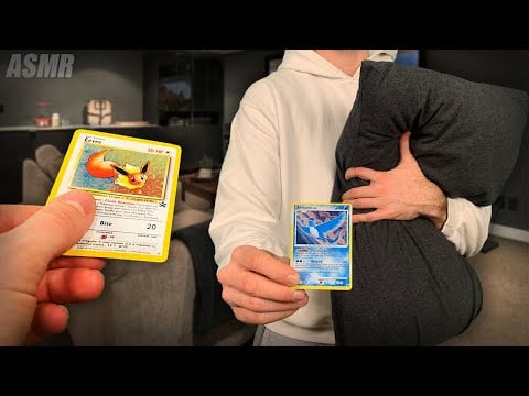 [ASMR] 💤Trade Pokémon Cards with Me | Cozy ASMR Sleepover Roleplay | Close Whispering for Sleep