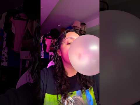 BUBBLE ASMR | blowing bubble gum popping chewing sounds #asmr