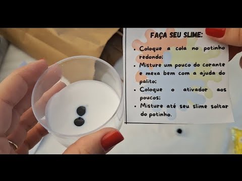 ASMR lembrancinha de aniversário e fazendo slide com voces 