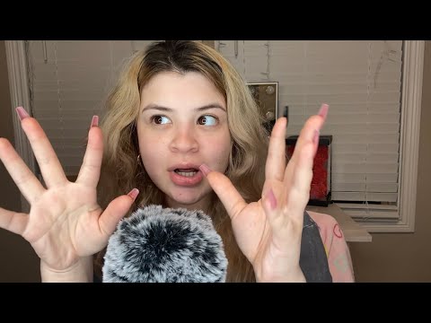 ASMR Just Whispering & Chatting (mic scratching, tapping)