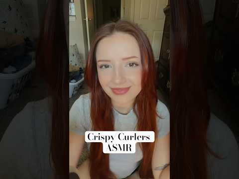putting your hair curlers in! 👩🏻‍🦱#asmr