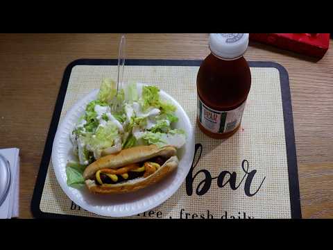 Beef Frank With Salad ASMR Eating Sounds