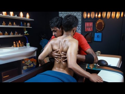 Strong Wrist Barber Doing Deep Tissue Body Massage ASMR | Head And Body Massage With Neck Cracking