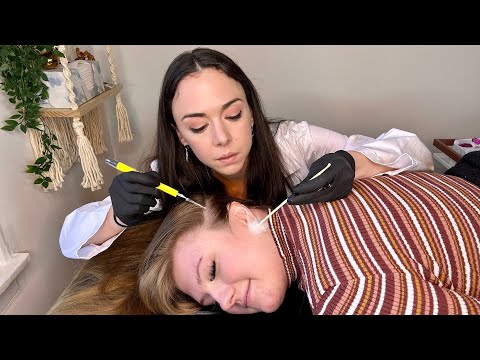 ASMR Scalp Check + Treatment [Real Person Medical Exam, Sensory Tests, Hair Brushing, Sharp or Dull]