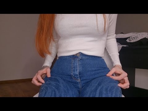 jeans scratching asmr (no talking) fabric scratching 👖