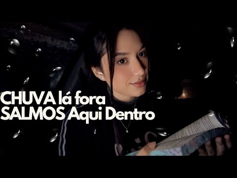Salmos Sussurrados com Chuva Real | ASMR Cristão Dentro do Carro